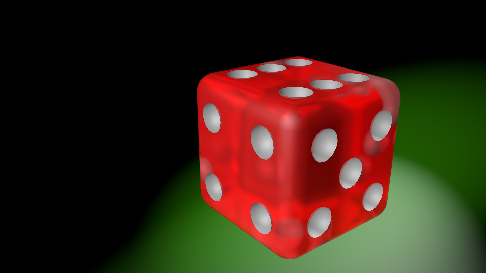 Transparent Dice Refraction